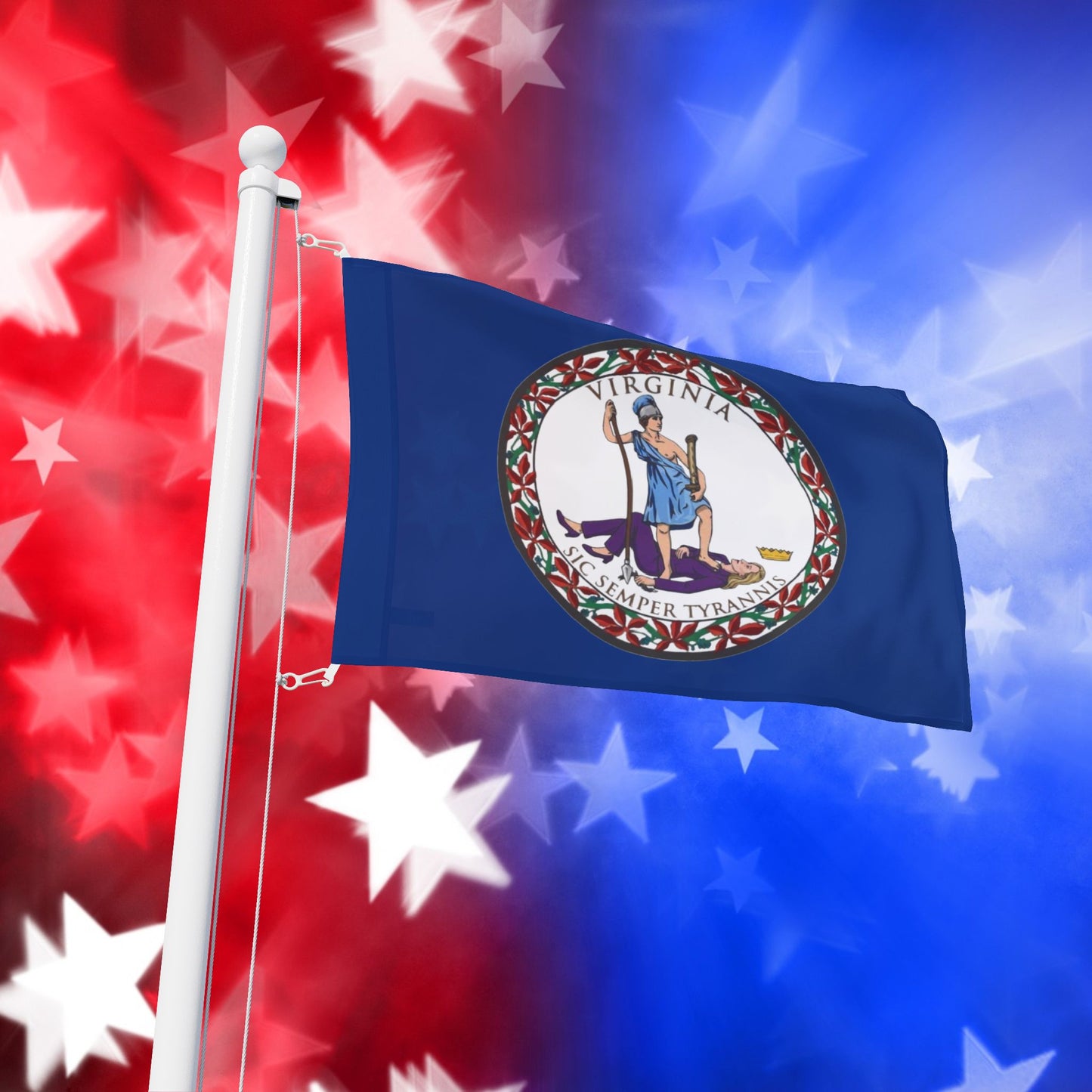Virginia Tyrant State Seal - Flag