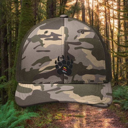 Pineland Liberty Bear Claw - Embroidered Camouflage Trucker Hat