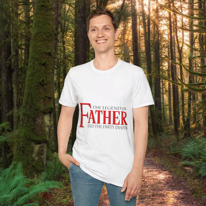 "The Legend of Father" Style 1 - Funny Softstyle Father's Day T-Shirt