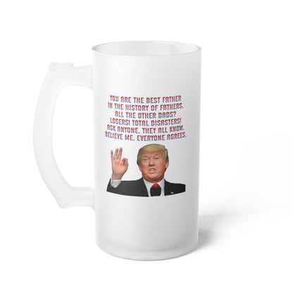 Trump Best Father - Funny Frosted Glass Beer Mug