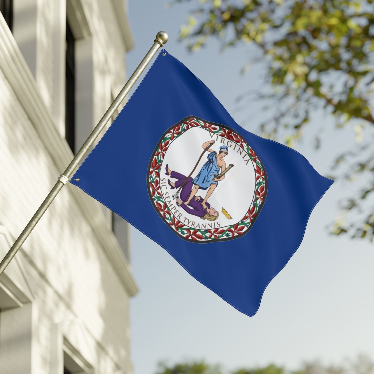 Virginia Tyrant State Seal - Double-Sided Flag