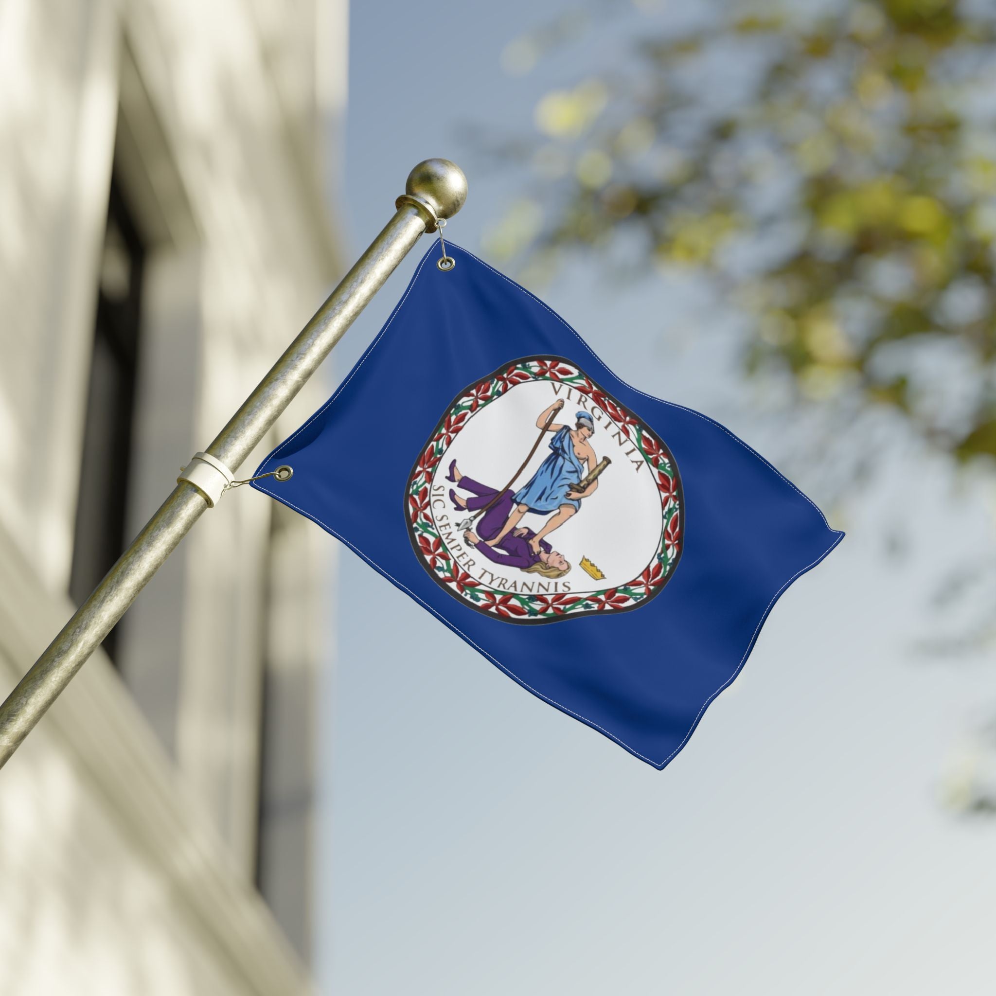 Virginia Tyrant State Seal - Double-Sided Flag – Patriot Outlander