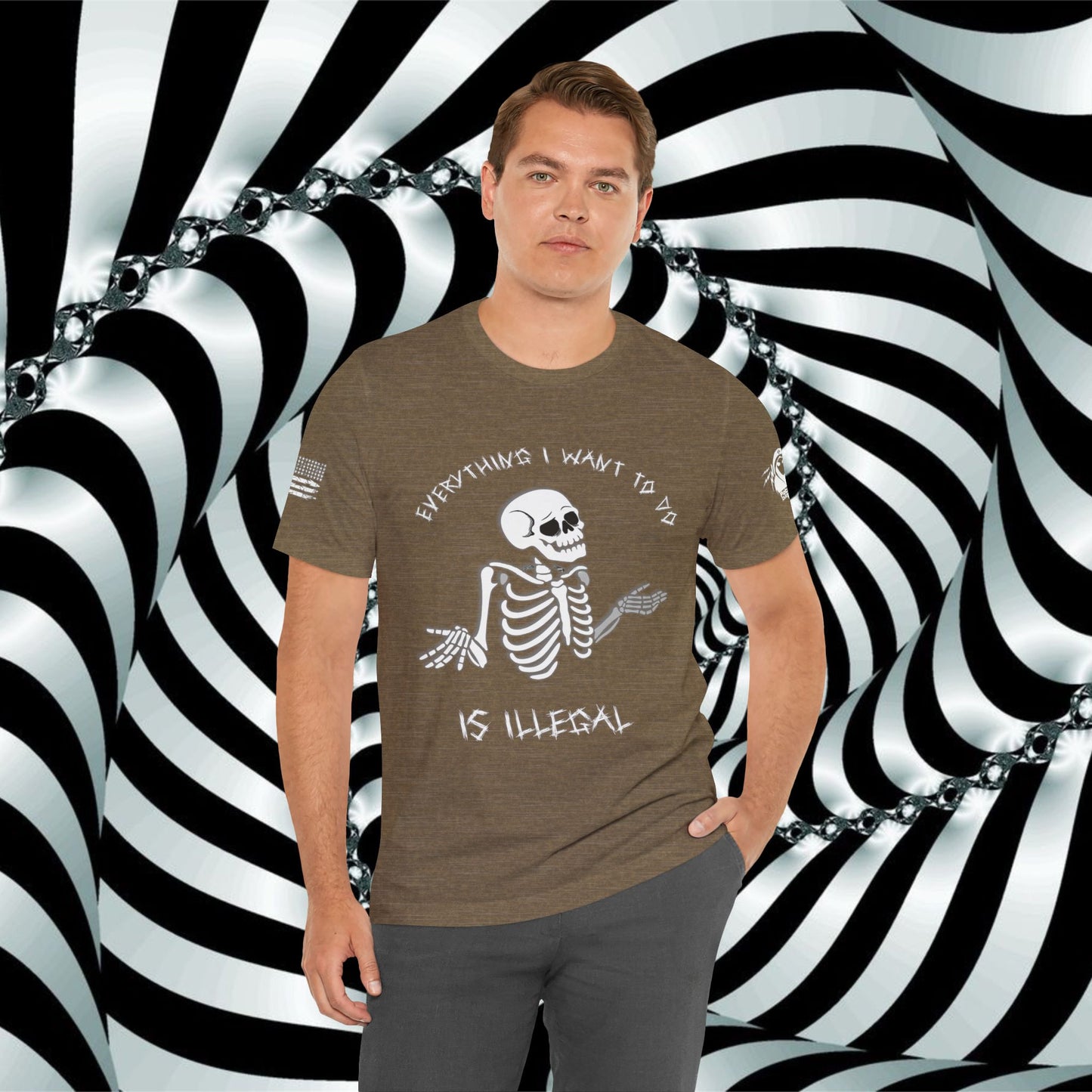 Everything I Want to Do is Illegal Skeleton - T-Shirt