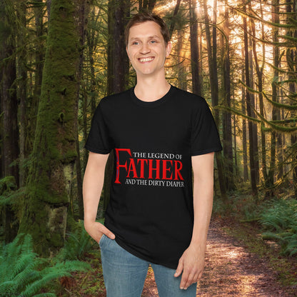 "The Legend of Father" Style 1 - Funny Softstyle Father's Day T-Shirt