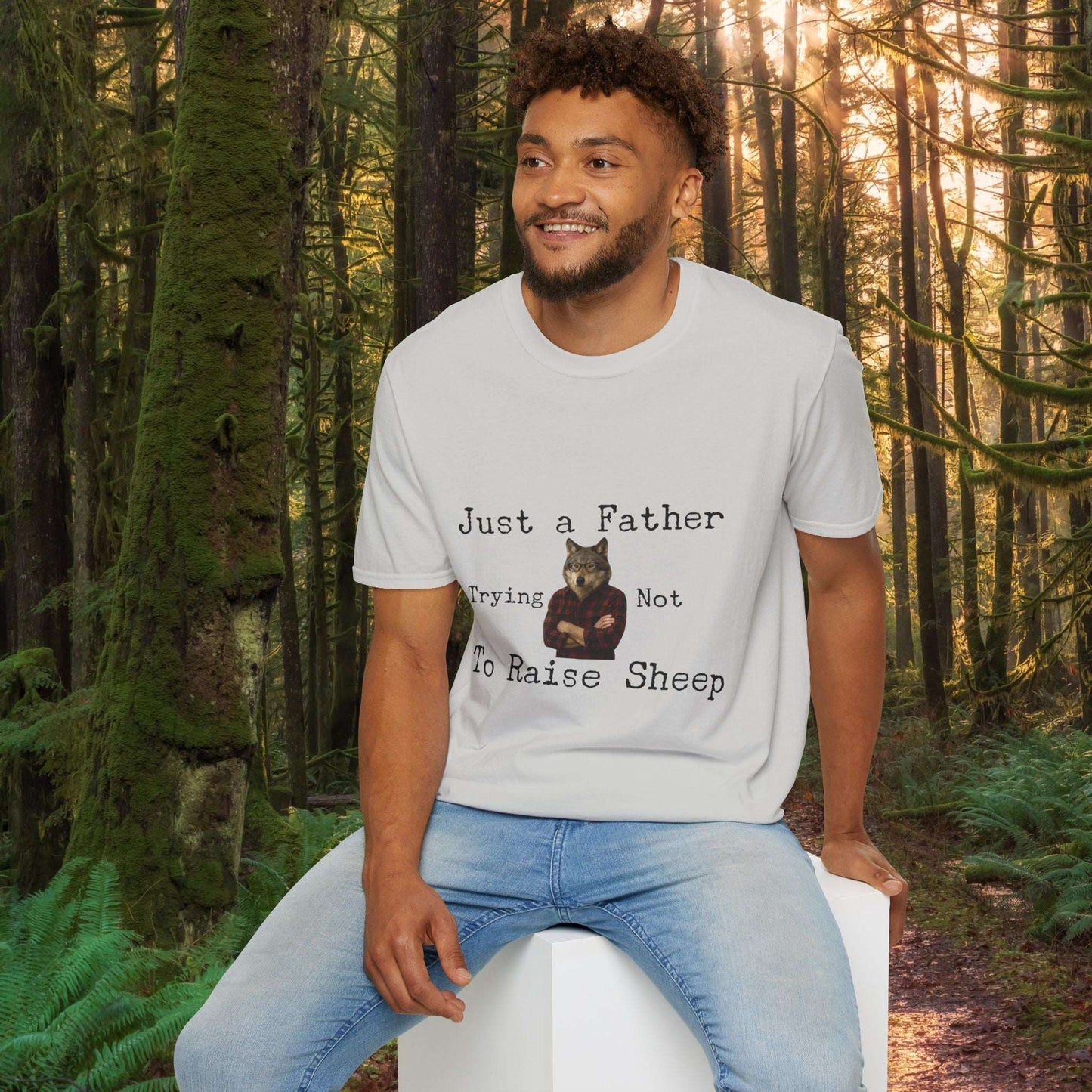 Just a Father Trying Not to Raise Sheep - T-Shirt