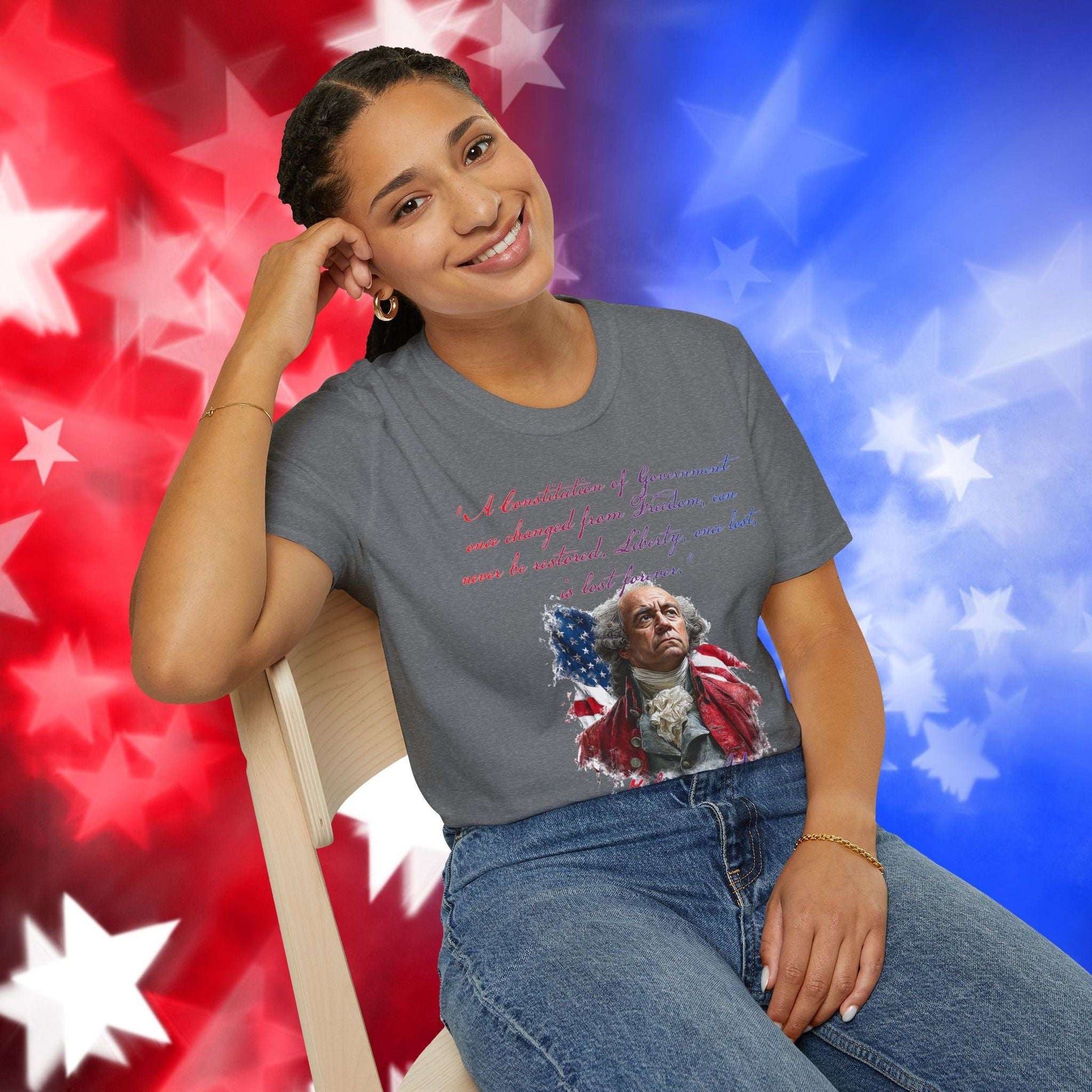 John Adams Style 1 - Independence Day - Softstyle Unisex T-Shirt