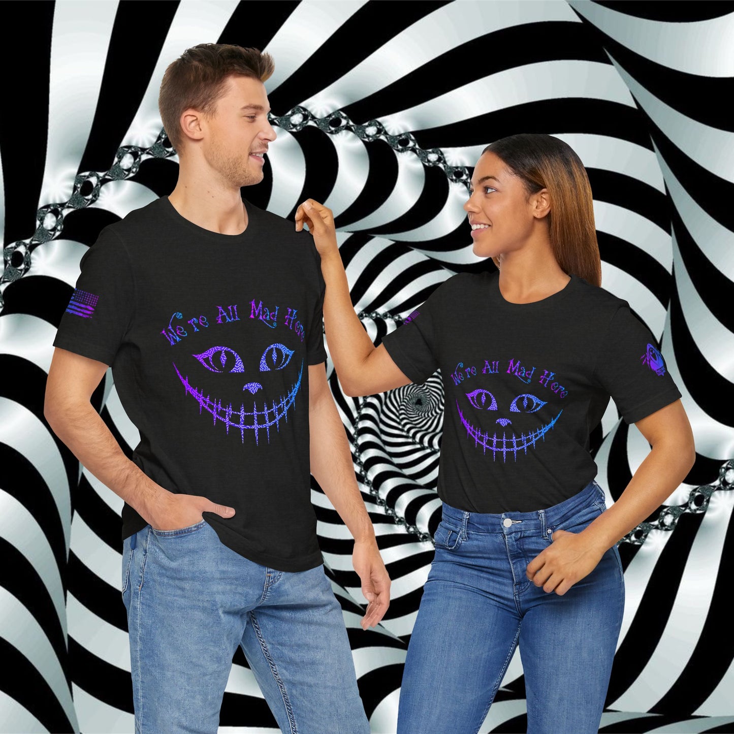 We're All Mad Here (Purple/Blue) - T-Shirt