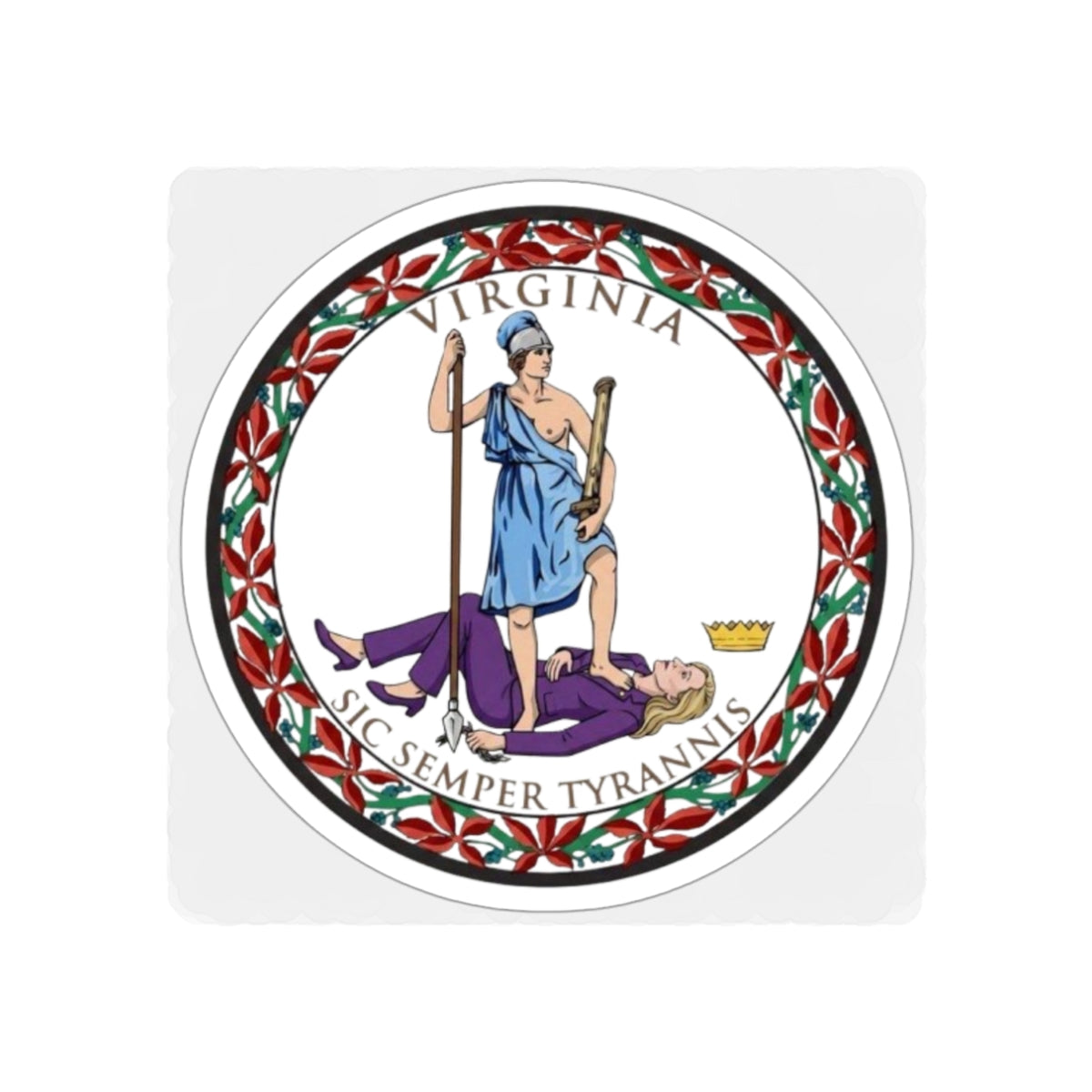 Virginia Tyrant State Seal - Die-Cut Sticker