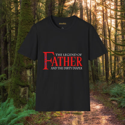"The Legend of Father" Style 1 - Funny Softstyle Father's Day T-Shirt