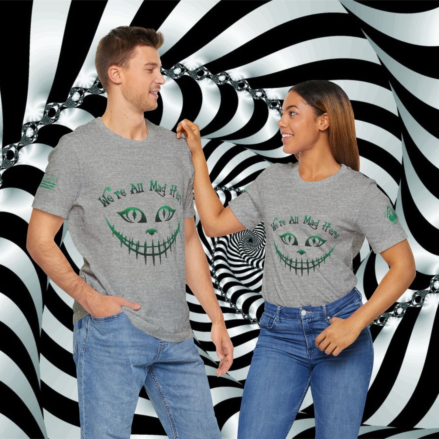 We're All Mad Here (Green) - T-Shirt