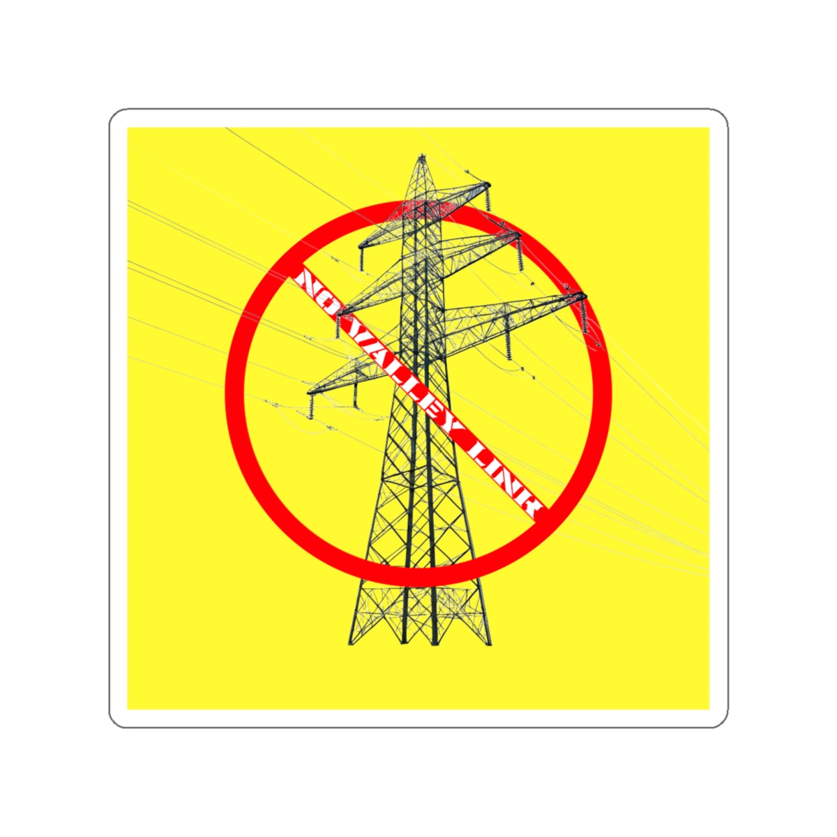 No Valley Link - Die-Cut Sticker