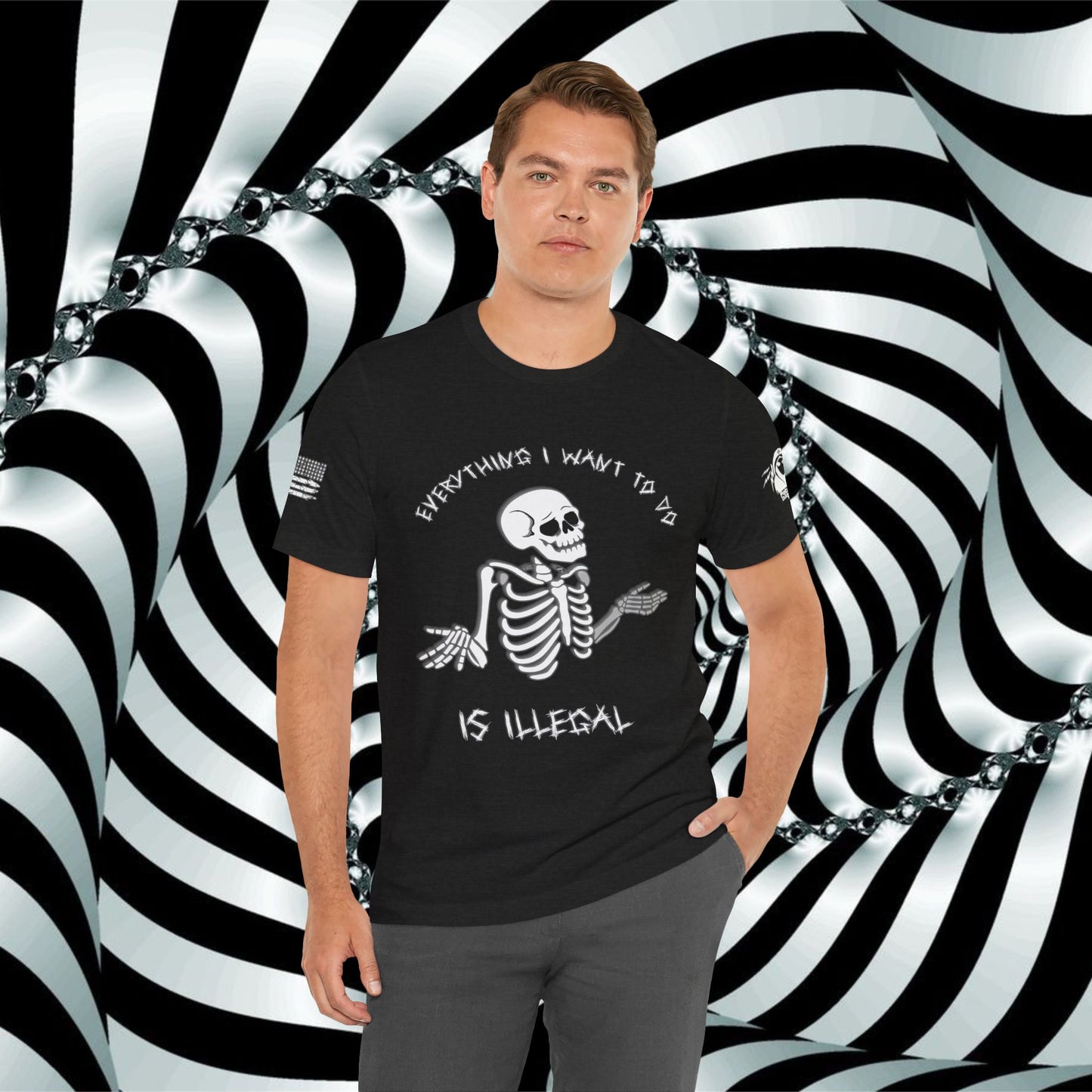 Everything I Want to Do is Illegal Skeleton - T-Shirt