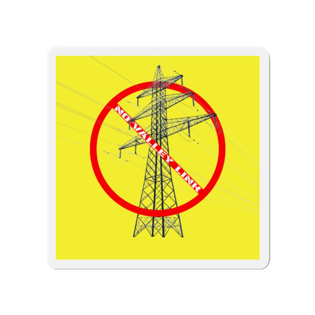 No Valley Link - Die-Cut Magnet