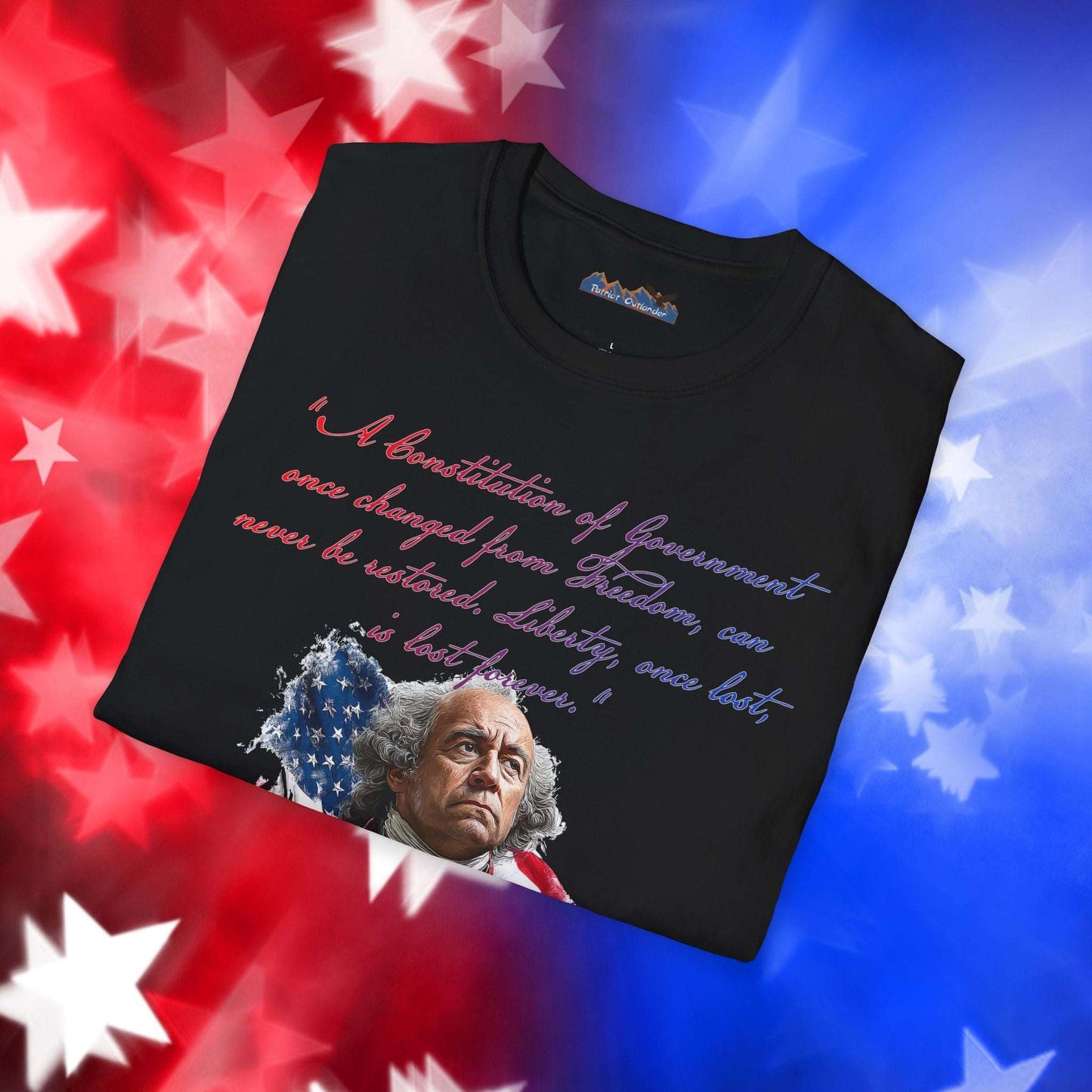 John Adams Style 1 - Independence Day - Softstyle Unisex T-Shirt