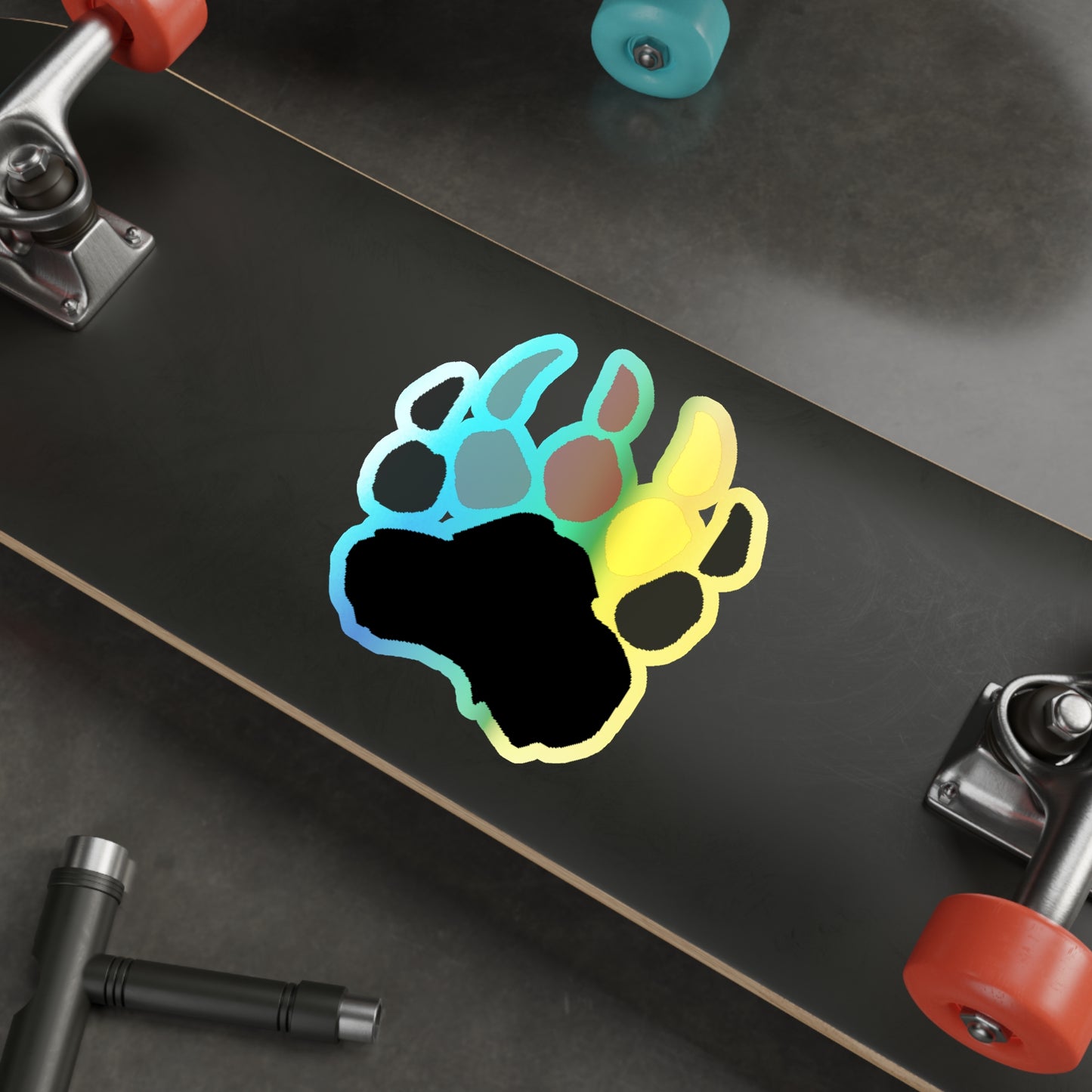 Pineland Bear Claw - Holographic Die-Cut Sticker