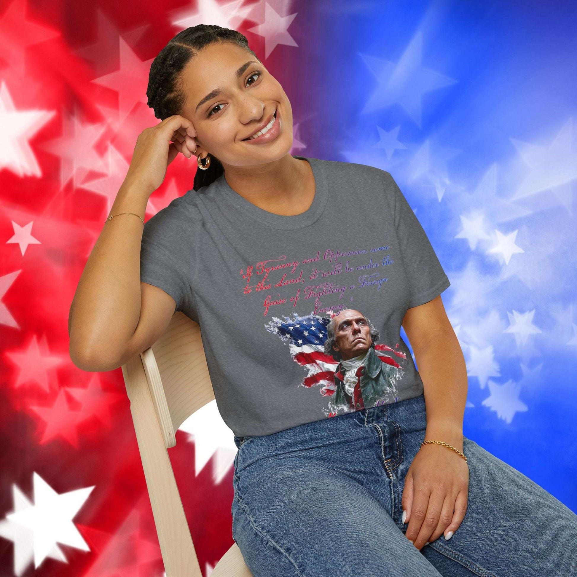 James Madison Style 1 - Independence Day - Softstyle Unisex T-Shirt