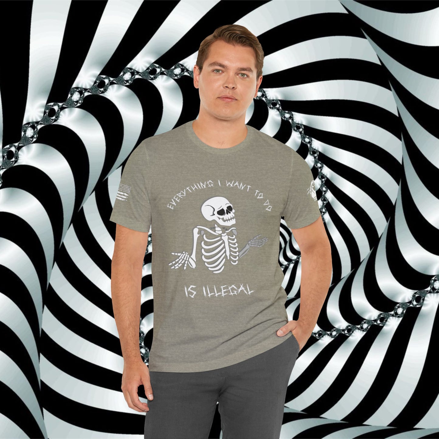 Everything I Want to Do is Illegal Skeleton - T-Shirt