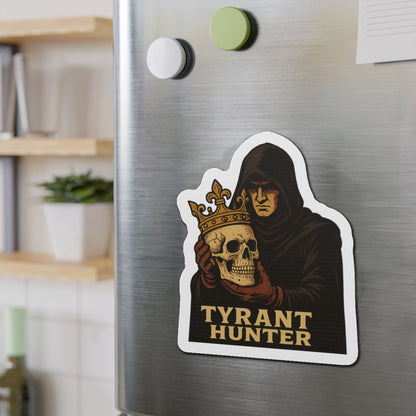 "Tyrant Hunter" - Die-Cut Magnet – Bold Design for Dark Aesthetics