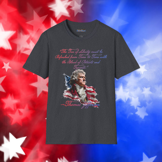 Thomas Jefferson Style 1 - Independence Day - Softstyle Unisex T-Shirt