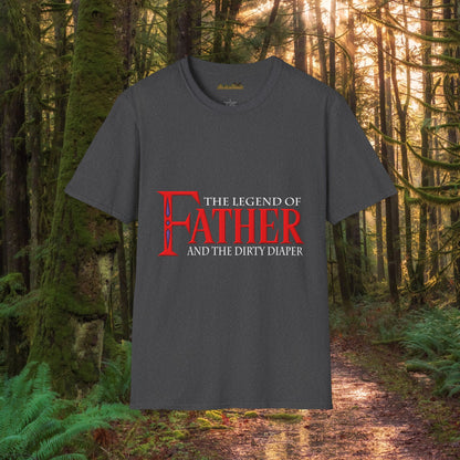 "The Legend of Father" Style 1 - Funny Softstyle Father's Day T-Shirt