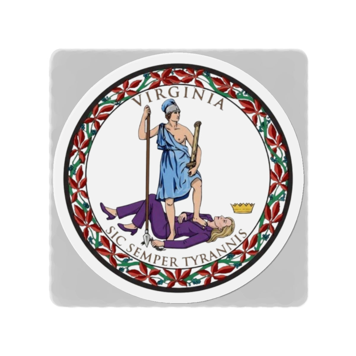 Virginia Tyrant State Seal - Die-Cut Magnet