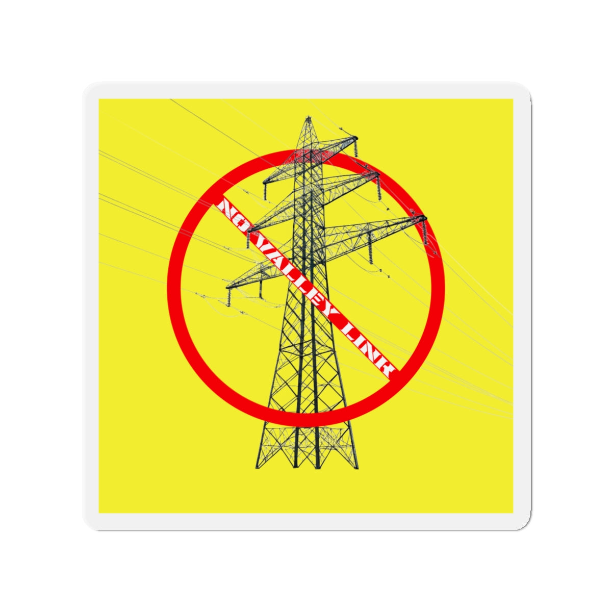 No Valley Link - Die-Cut Magnet