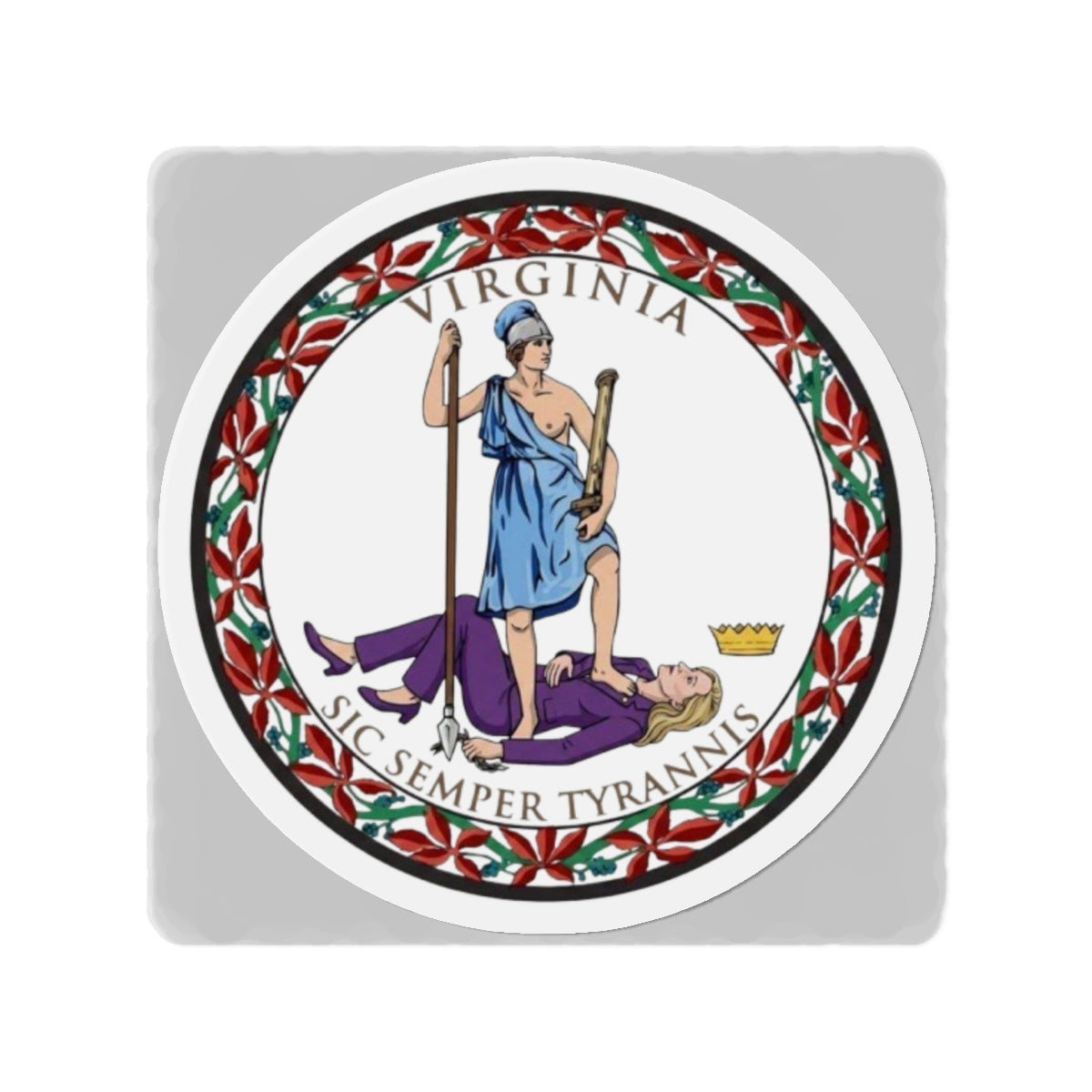 Virginia Tyrant State Seal - Die-Cut Magnet