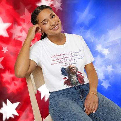 John Adams Style 1 - Independence Day - Softstyle Unisex T-Shirt