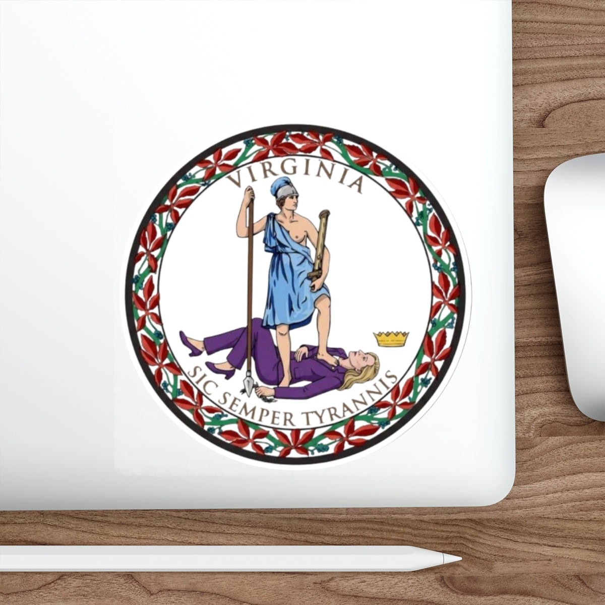 Virginia Tyrant State Seal - Die-Cut Sticker