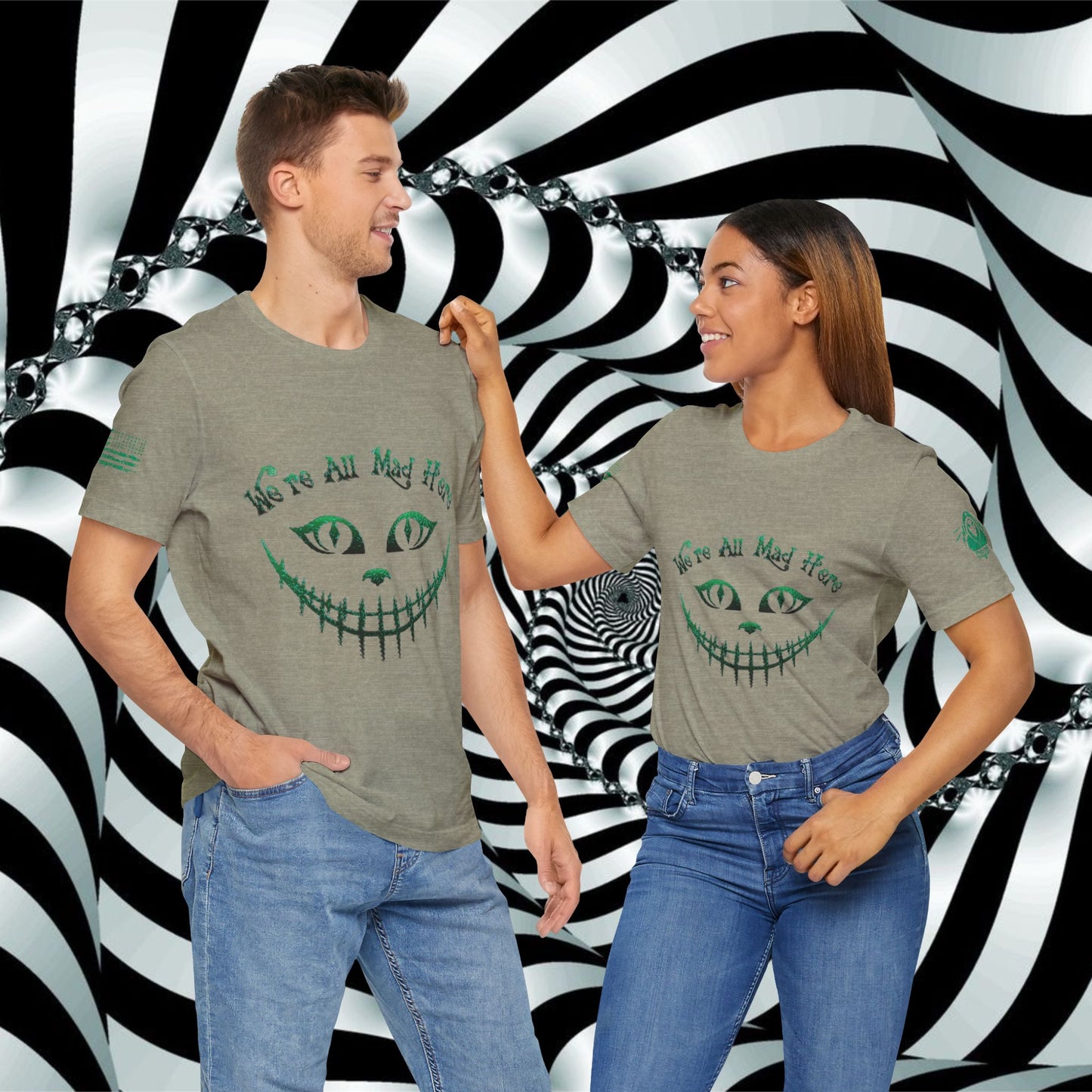 We're All Mad Here (Green) - T-Shirt
