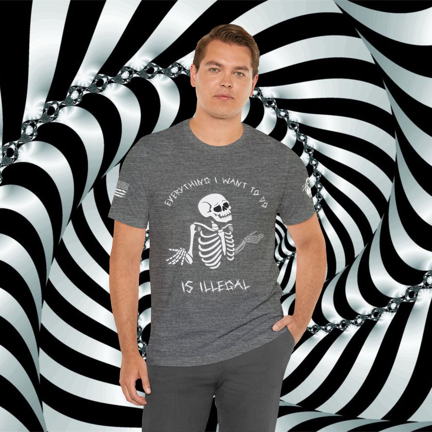 Everything I Want to Do is Illegal Skeleton - T-Shirt