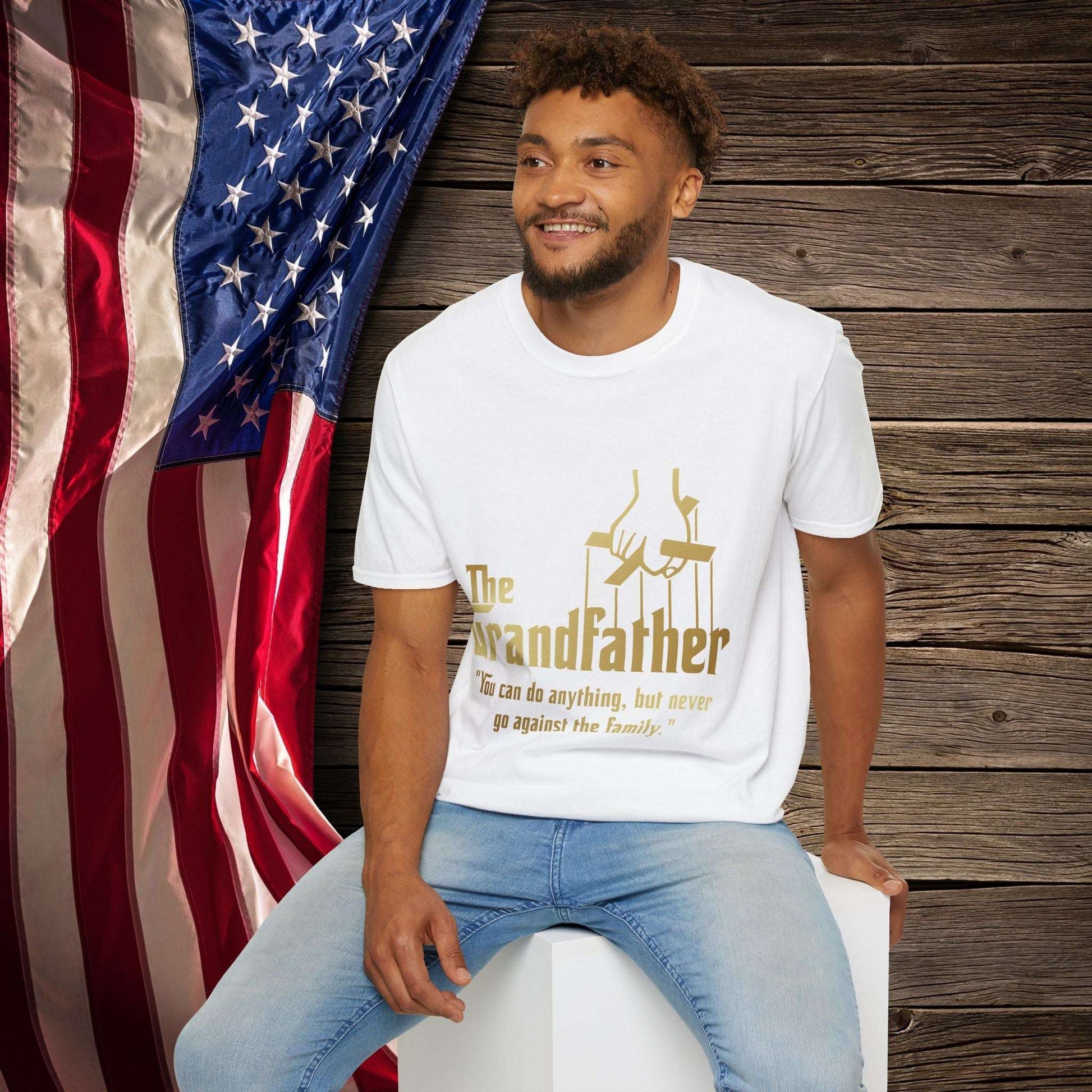 "The Grandfather" Quote - Softstyle T-Shirt for Grandpa