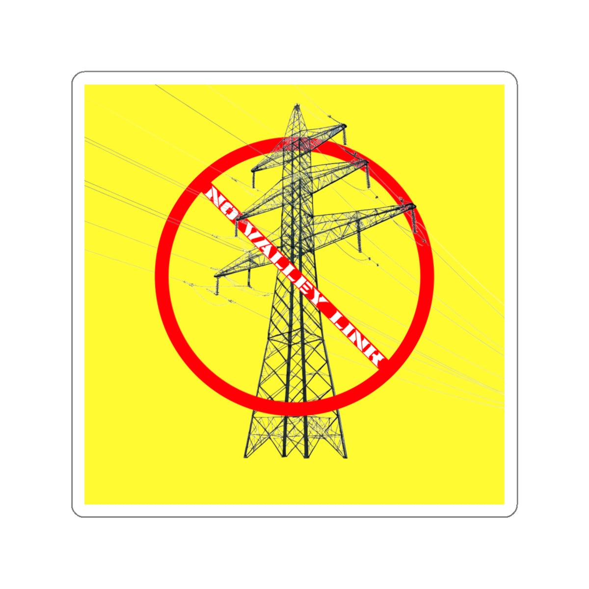 No Valley Link - Die-Cut Sticker