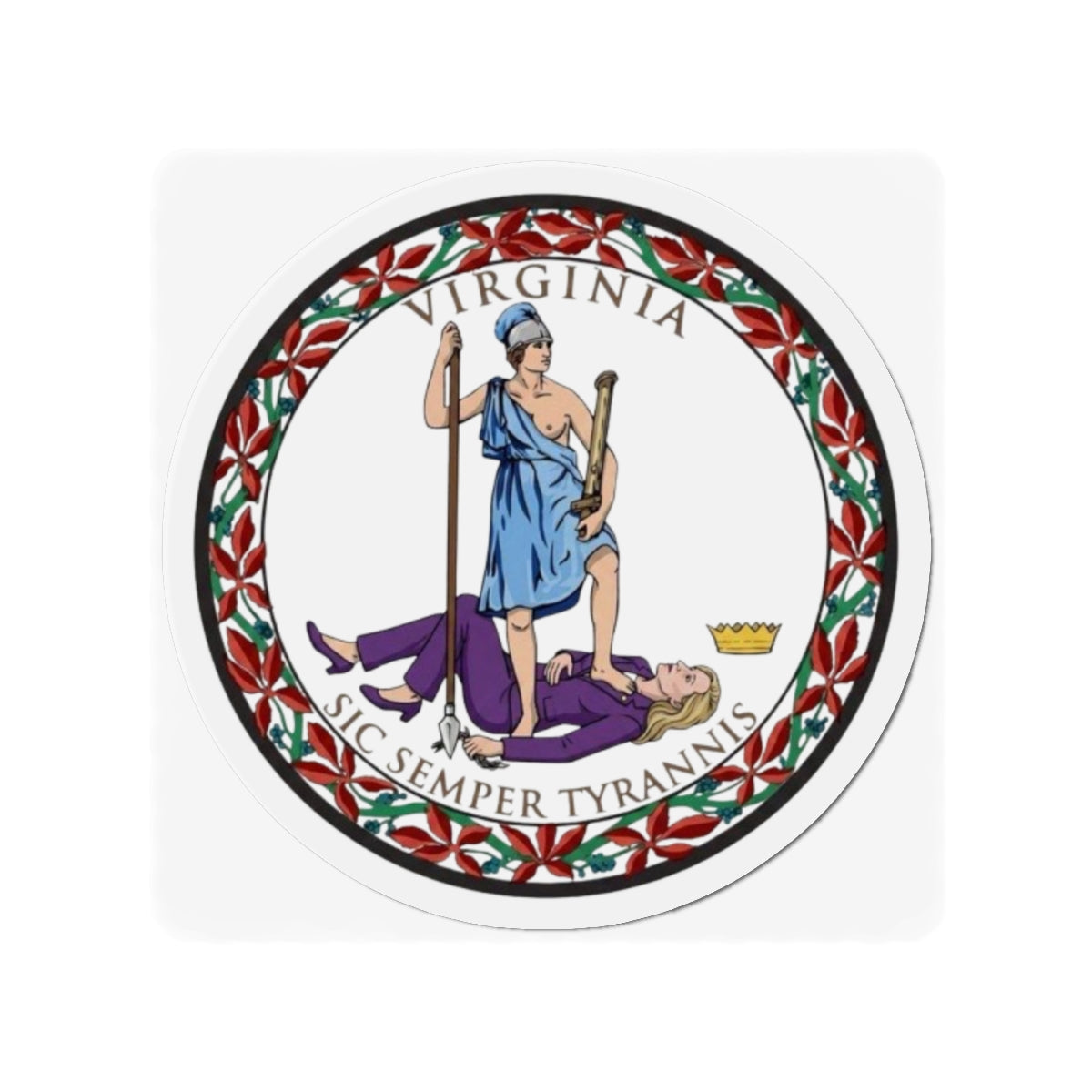 Virginia Tyrant State Seal - Die-Cut Magnet