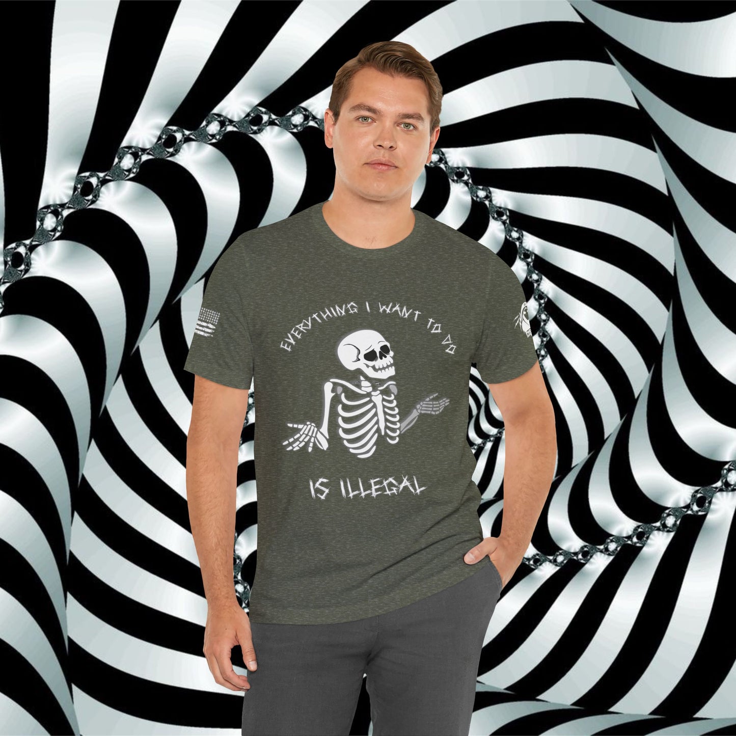 Everything I Want to Do is Illegal Skeleton - T-Shirt