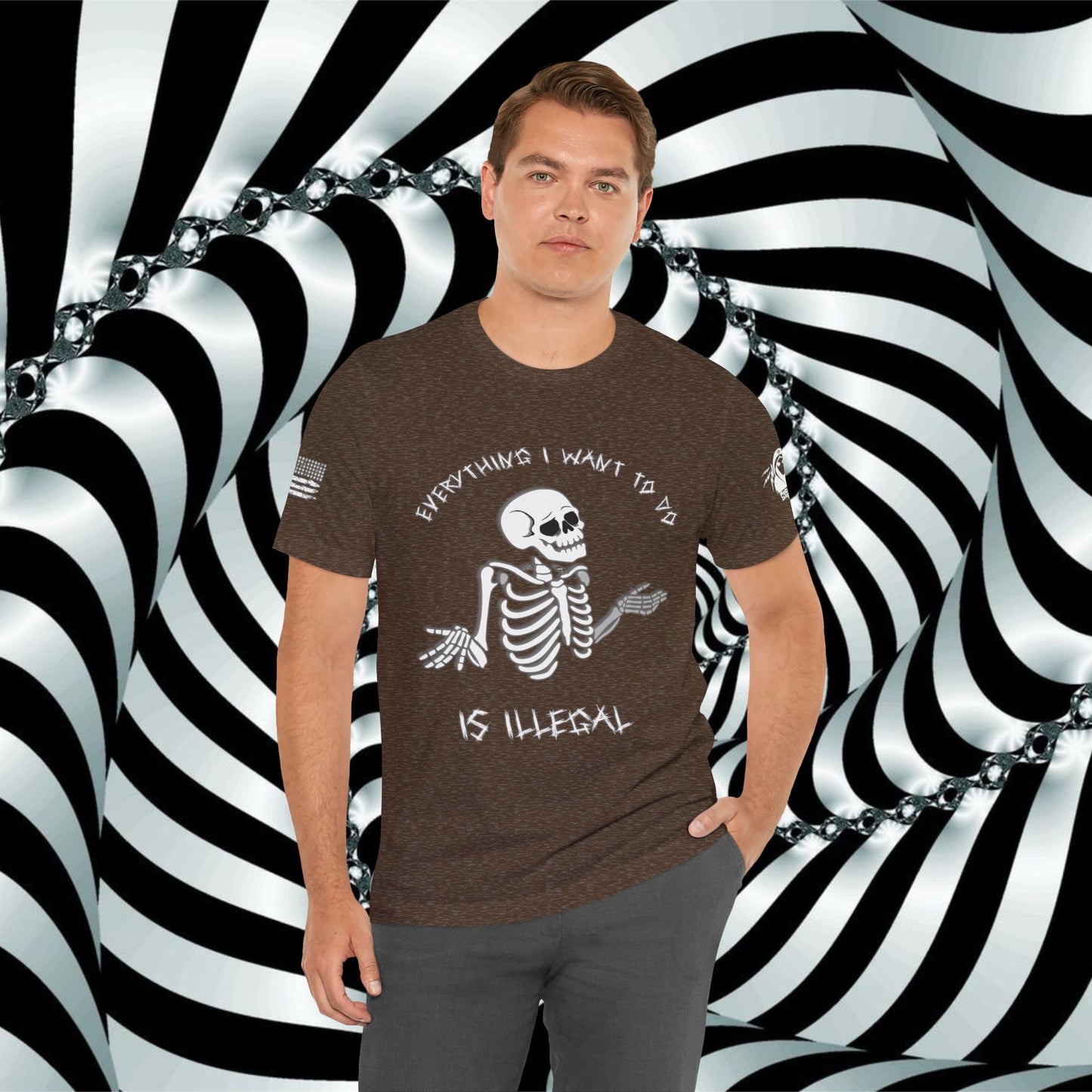 Everything I Want to Do is Illegal Skeleton - T-Shirt