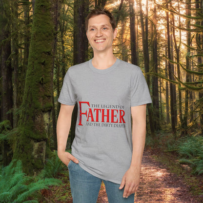 "The Legend of Father" Style 1 - Funny Softstyle Father's Day T-Shirt