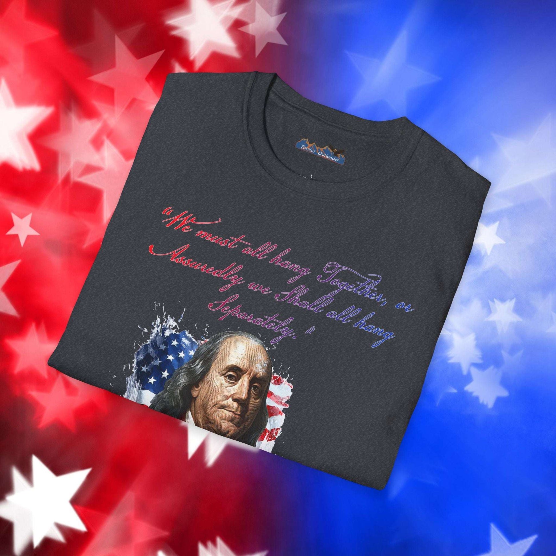 Benjamin Franklin Style 1 - Independence Day - Softstyle Unisex T-Shirt