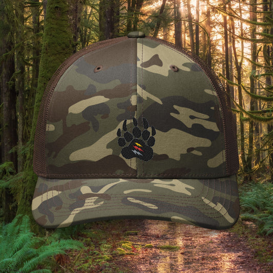 Pineland Liberty Bear Claw - Embroidered Camouflage Trucker Hat