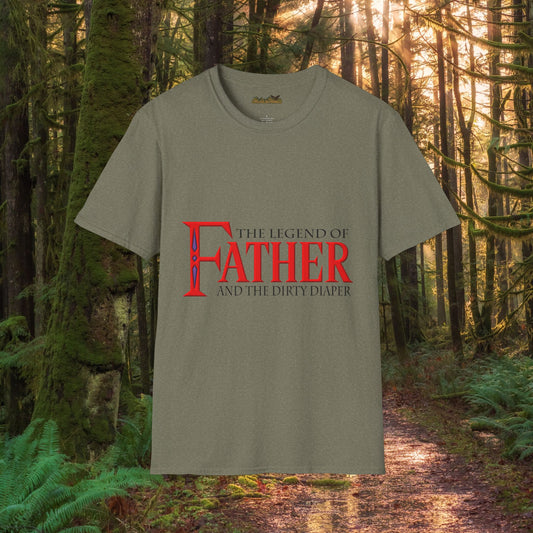 "The Legend of Father" Style 1 - Funny Softstyle Father's Day T-Shirt
