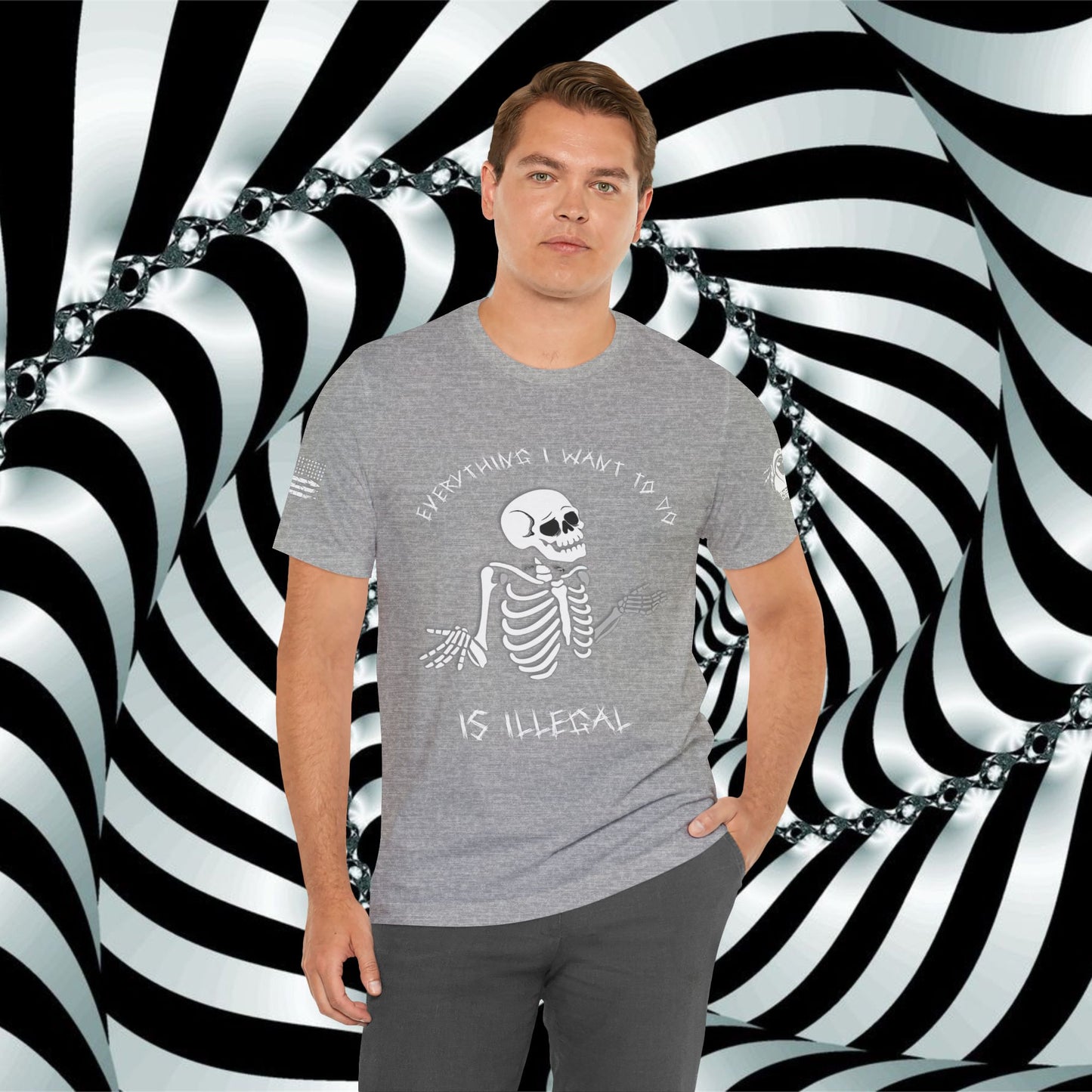 Everything I Want to Do is Illegal Skeleton - T-Shirt